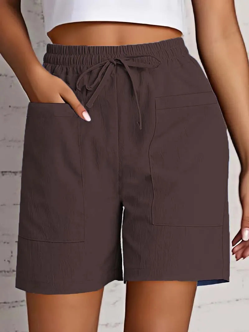 Women's High Waist 4 Inch Shorts Summer - Loose Fit Casual Shorts with Pockets, Solid Color Bermuda Shorts for Outfits