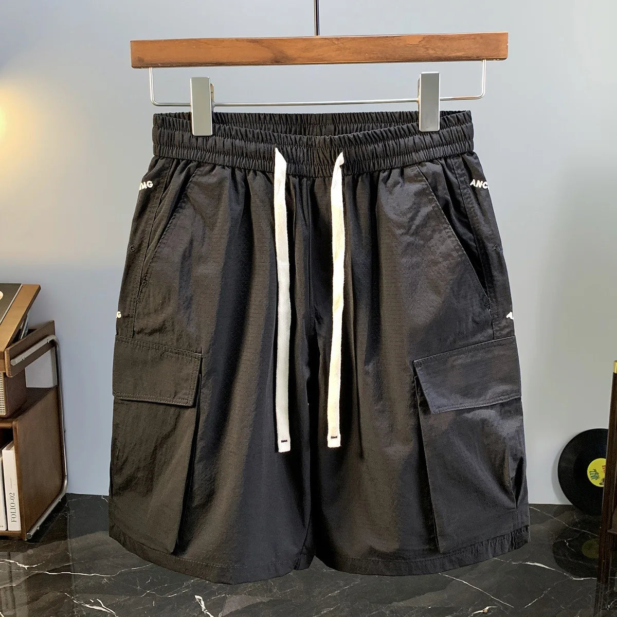 Work shorts for men in summer, thin, cool, breathable, outdoor, loose, elastic, versatile beach pants